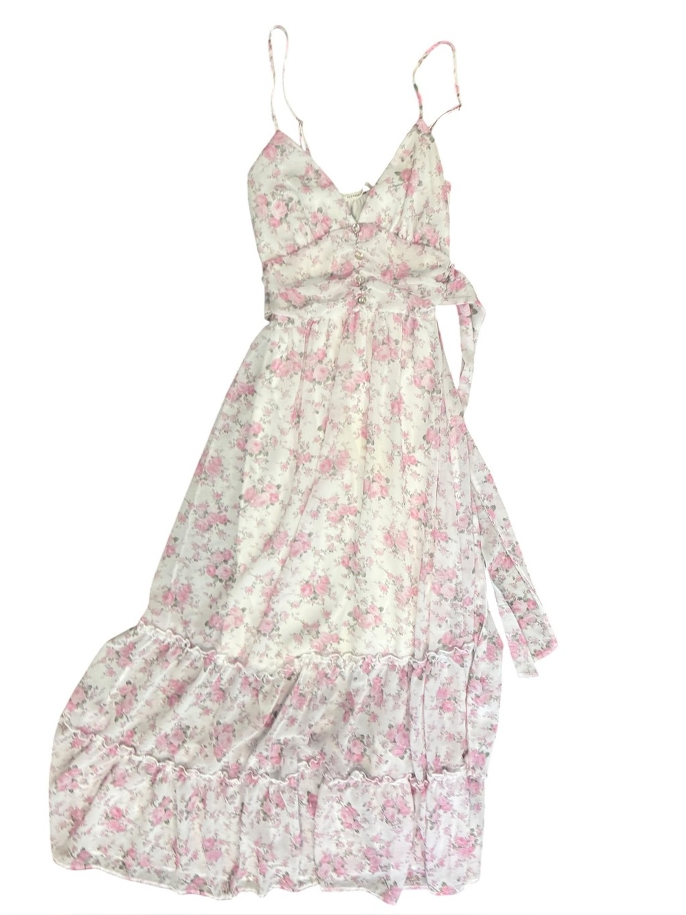 Altar’d State Pink Floral Maxi Dress Size XS